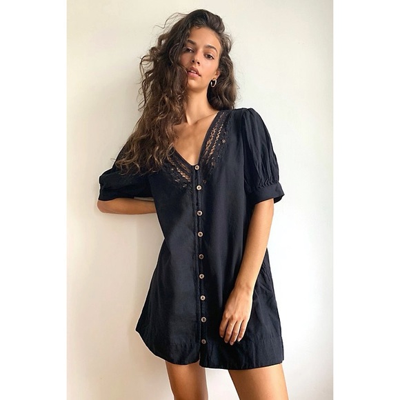 Free People Dresses & Skirts - FREE PEOPLE Mari Endless Summer Black Mini Dress S